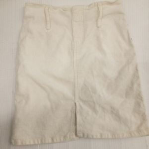 Cream corduroy skirt